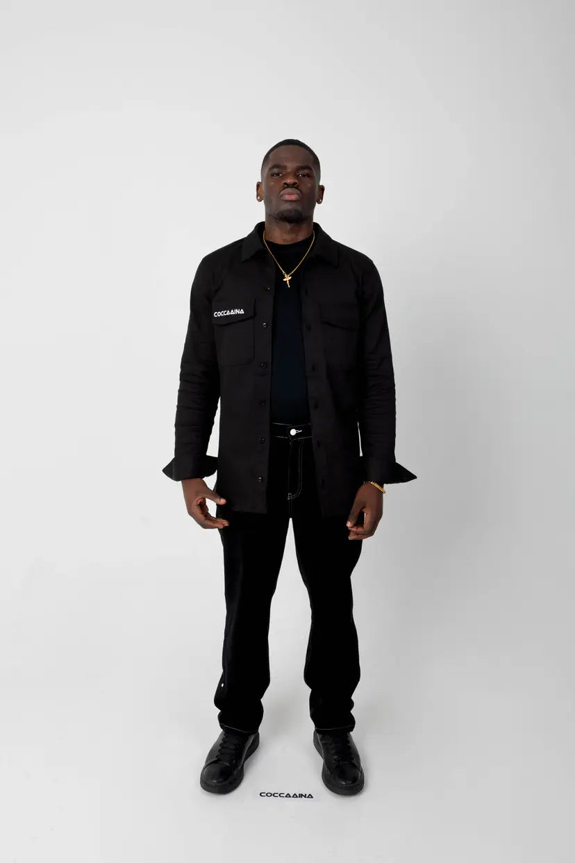 Embroidered Box Logo Long Sleeve Shirt