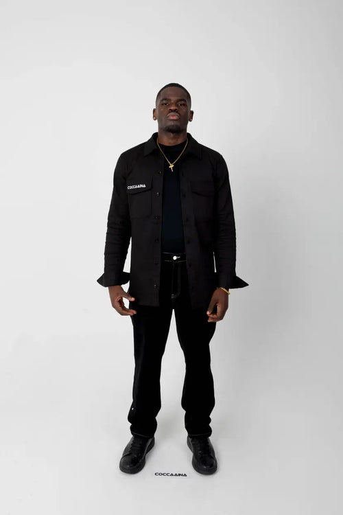 Embroidered Box Logo Long Sleeve Shirt