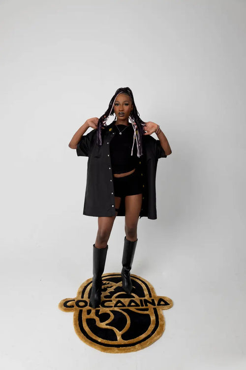 Embroidered Short Sleeve Polyester Shirt